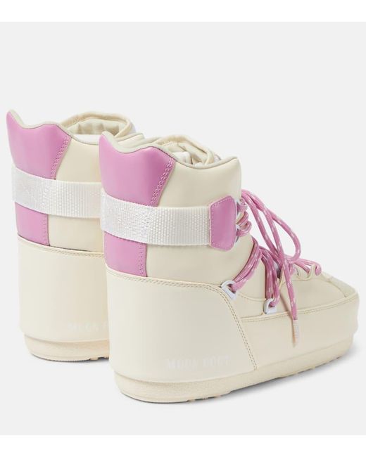 Moon Boot Pink Snowboard Sneaker Mid Snow Boots