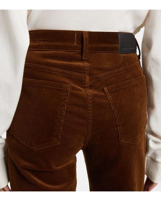 Citizens of Humanity Brown Kimberly Cotton Corduroy Flared Pants