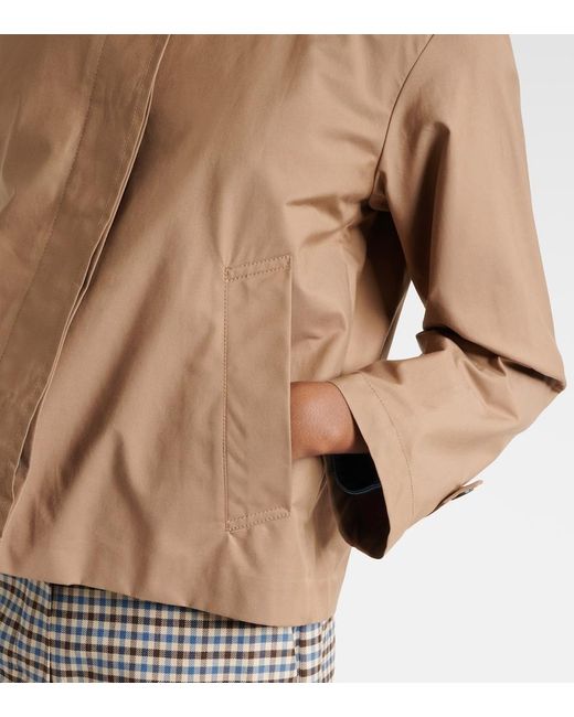 Max Mara Brown Bambola Cotton-Blend Twill Jacket