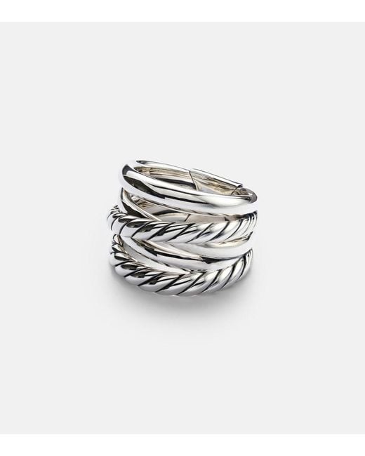 David Yurman White Crossover Sterling Ring