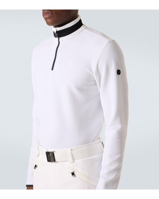 Bogner White Joscha Jacquard Ski Top for men