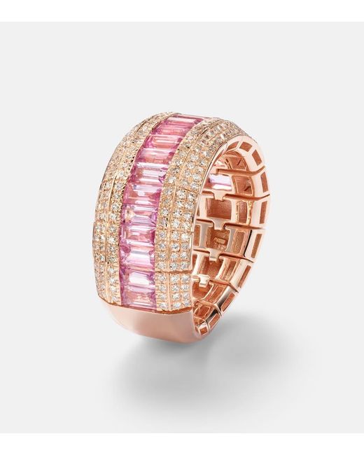 SHAY Pink 18Kt Ring With Sapphire And Diamonds