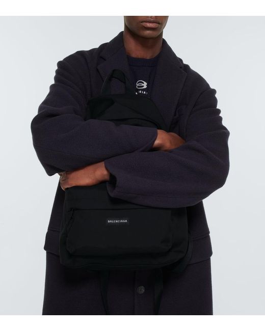 Balenciaga Black Explorer Backpack for men
