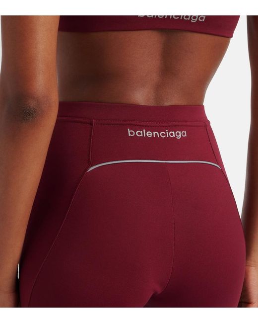 Balenciaga Red Logo Leggings