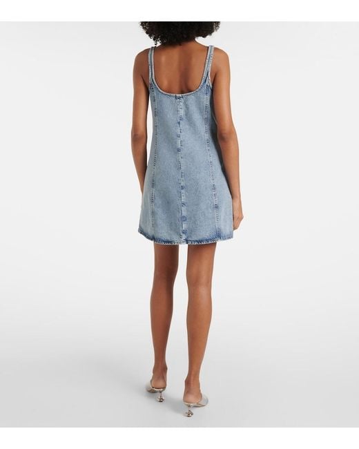 FRAME Blue Denim Shift Dress