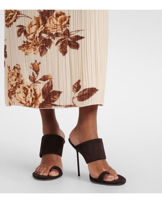 Paris Texas Black Lidia 105 Suede Sandals