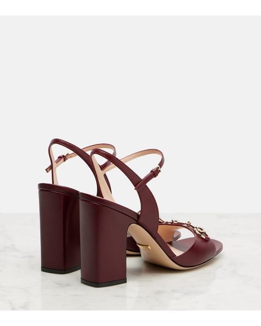 Gucci Brown Sandalen Horsebit 95 Aus Leder