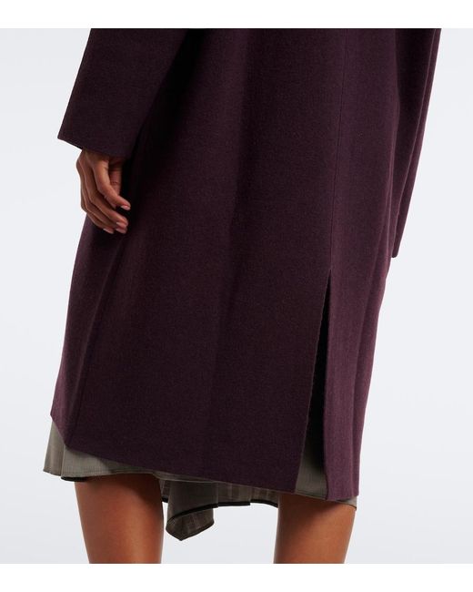 Jardin Des Orangers Purple Wool And Cashmere Coat