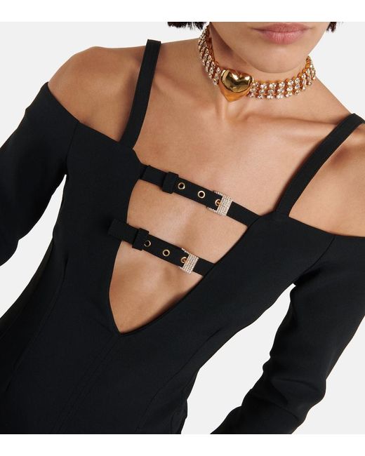 Blumarine Black Embellished Minidress