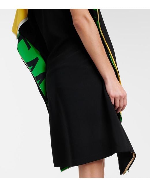 Loewe Black Draped Minidress