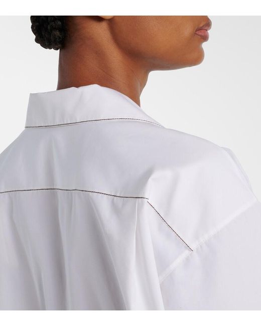 The Row White Ashlin Cotton Poplin Shirt