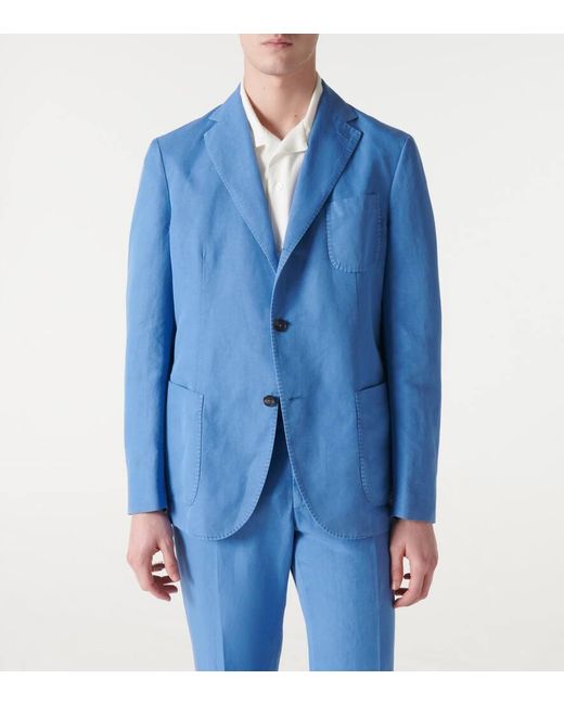 Incotex Anzug aus Hanf und Baumwolle in Blue für Herren