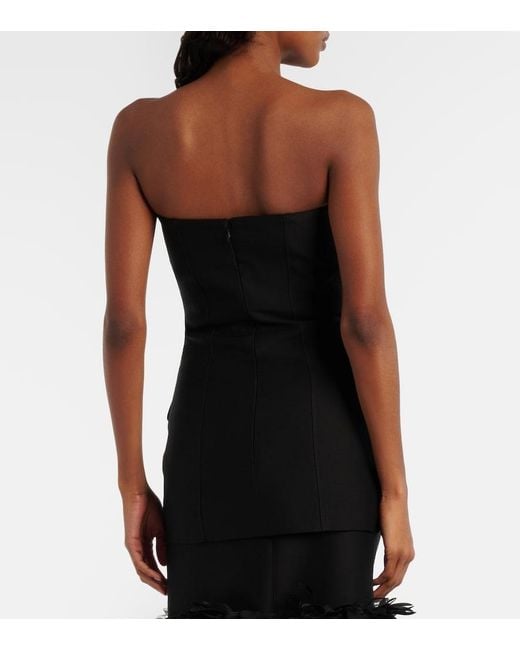 Totême Black Wool And Silk Crepe Top