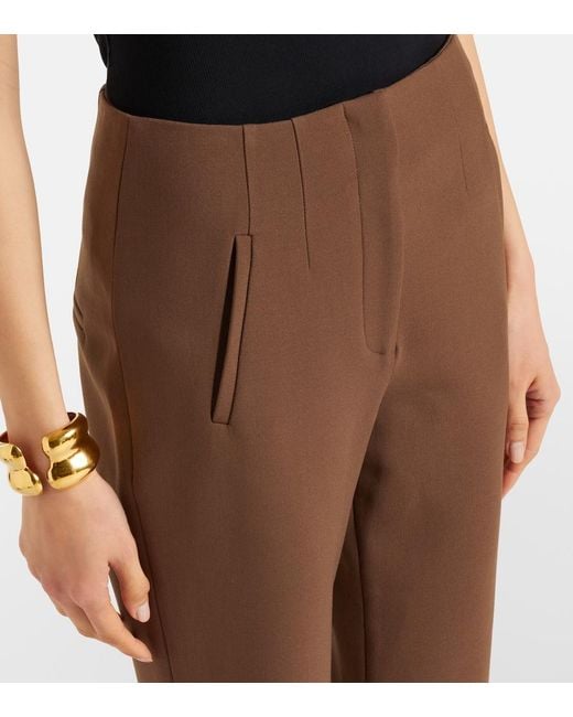 Veronica Beard Brown Stila Cropped Slim Pants