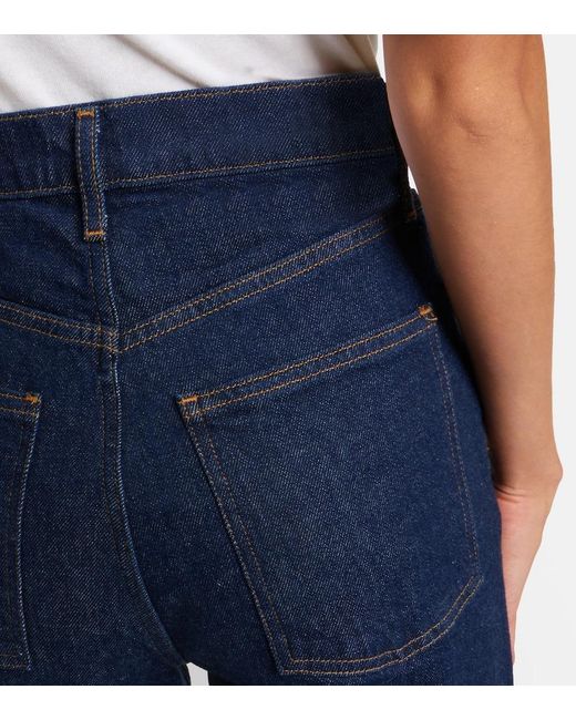Agolde Blue '90S Cropped Straight Jeans