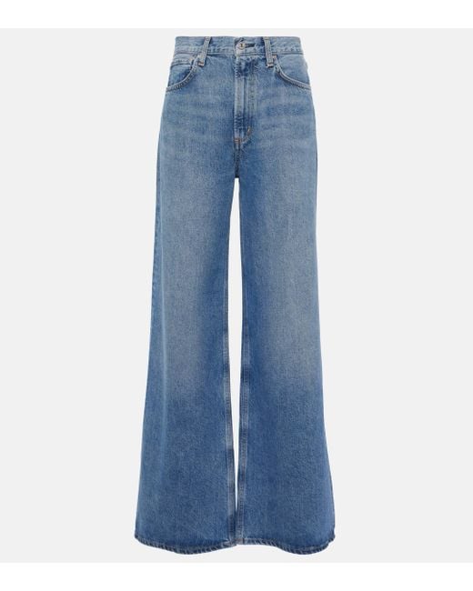 Citizens of Humanity Blue Paloma Mid-rise Wide-leg Jeans