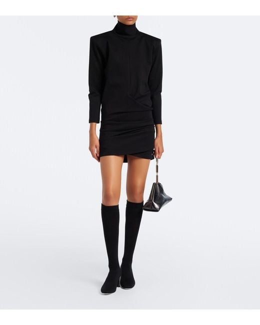 Rene Caovilla Black Sonia Crystal-Embellished Knee-High Boots