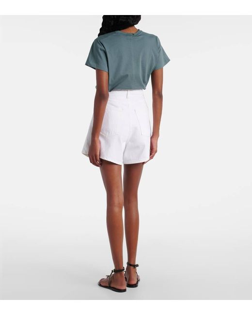 Agolde White High-Rise Jeansshorts Rhoda