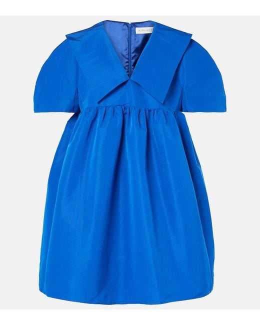 Nina Ricci Blue Faille Minidress