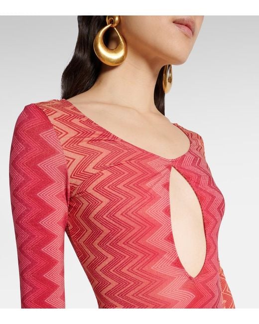 Missoni Red Cut-Out Maxi Dress