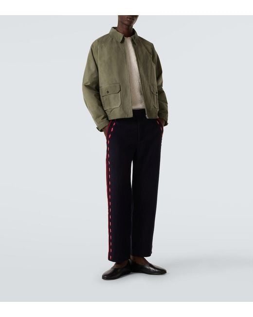 Bode Green Cotton Blouson Jacket for men