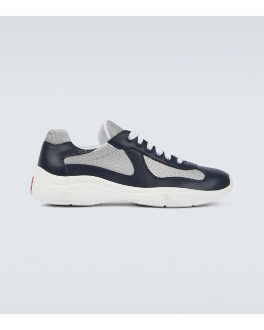 mens blue prada trainers