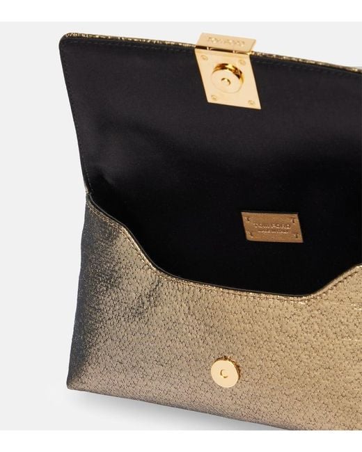 Tom Ford Natural Nobile Small Metallic Clutch