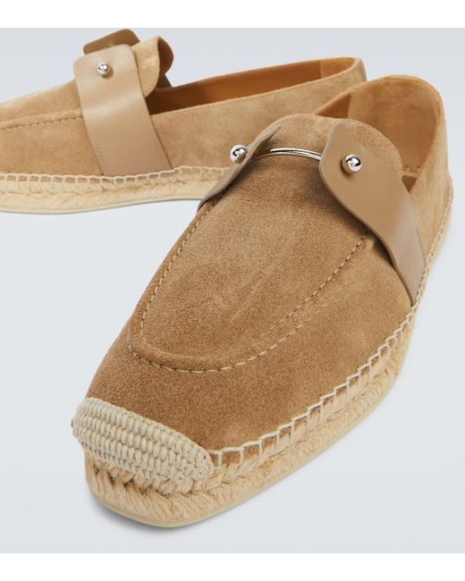 Christian Louboutin White Chambespadrille Suede Espadrilles for men