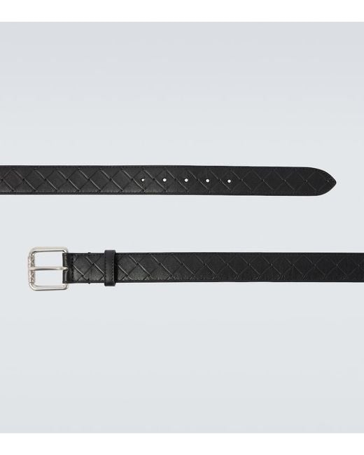 Cintura Intrecciato Stamp 35Mm di Bottega Veneta in Black da Uomo