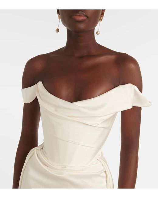 Vivienne Westwood White Bridal Nova Grace Satin Gown