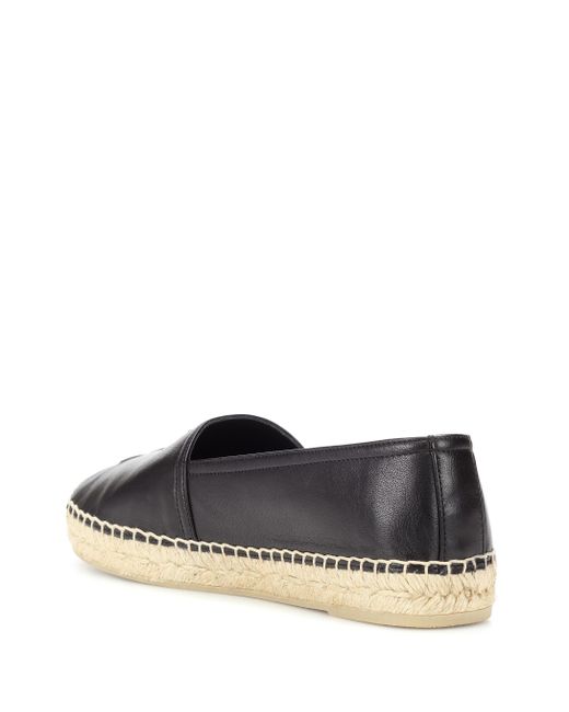 Saint Laurent Leather Black Espadrilles - Save 64% - Lyst