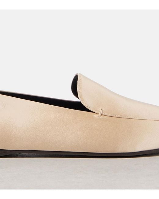 Khaite Natural Monroe Satin Loafers