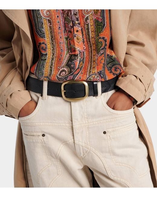 Isabel Marant Black Guertel Aus Leder
