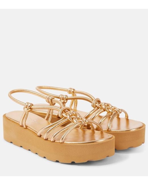 Gianvito Rossi Metallic Leather Sandals