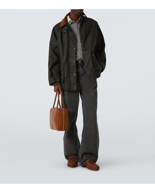 Miu Miu Green Corduroy-Trimmed Poplin Field Jacket for men