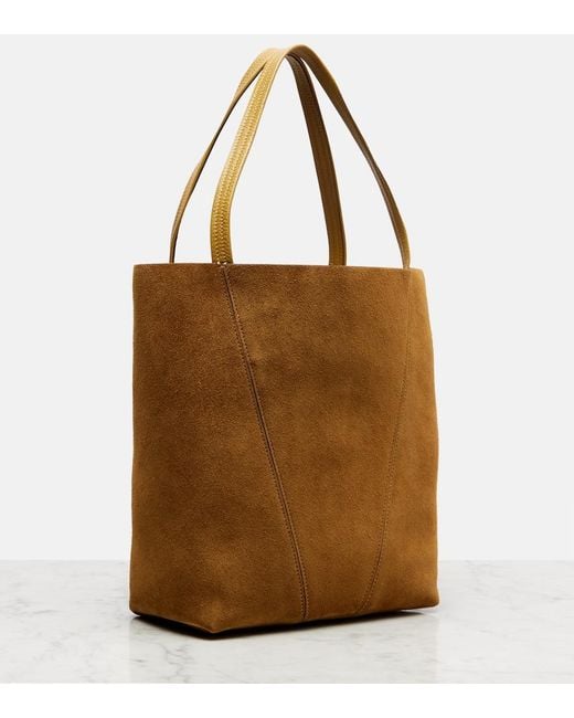 Chloé Brown Spin Medium Suede Tote Bag