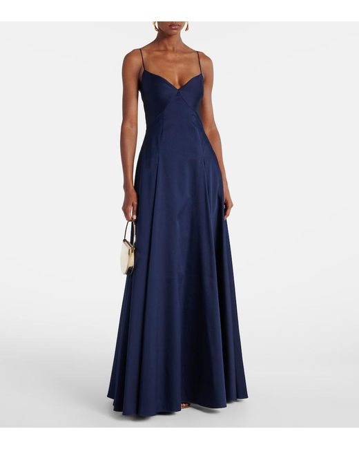 Roland Mouret Blue Taffeta Gown