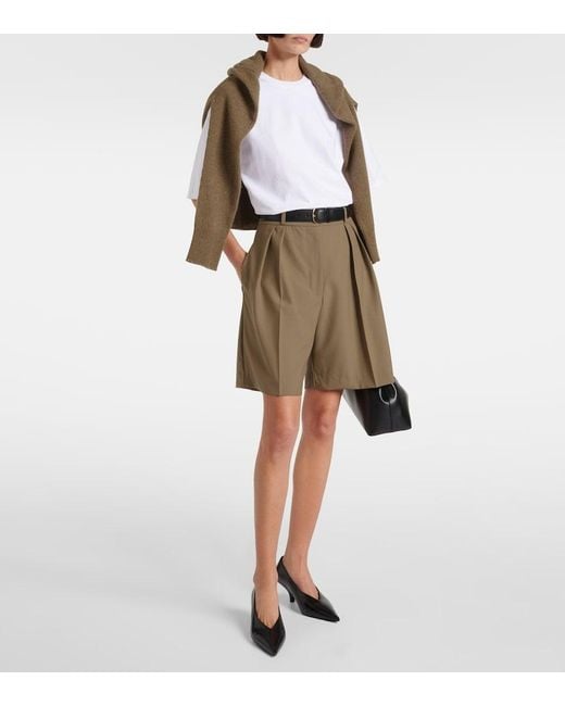 Rohe Green Virgin Wool Shorts