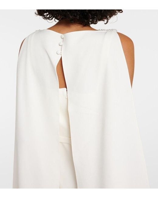 Safiyaa White Bridal Ginevra Embellished Gown