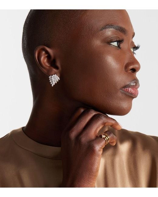 Anita Ko White Snowflake 18Kt Earrings With Diamonds
