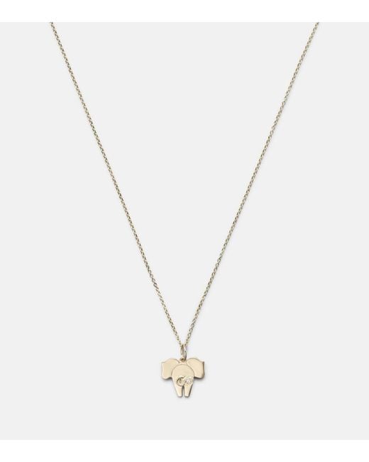Sydney Evan White Elephant Tail 14Kt Necklace With Diamonds