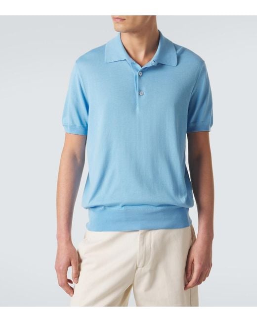 Polo De Algodon Tom Ford de hombre de color Blue