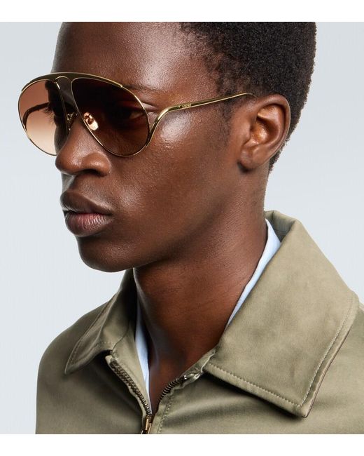 Loewe Metallic Signature Aviator Sunglasses for men