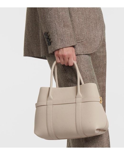 Loro Piana Natural Ghiera Small Leather Tote Bag