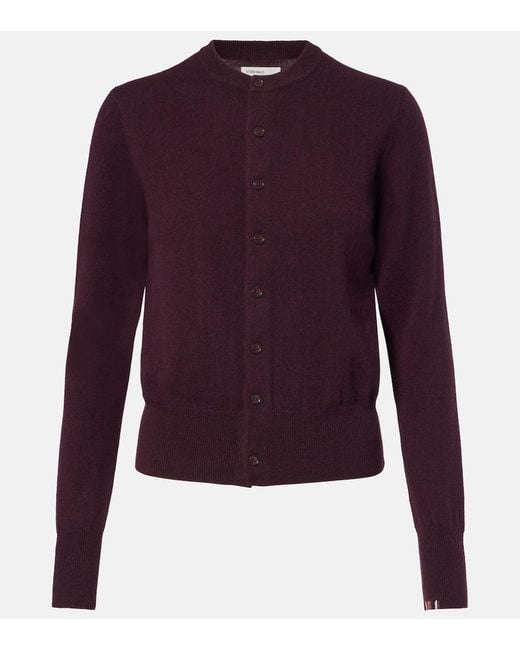 Extreme Cashmere Purple Blouson Cashmere Cardigan