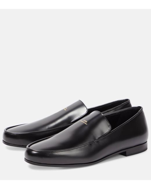 Totême  Black The Oval Leather Loafers