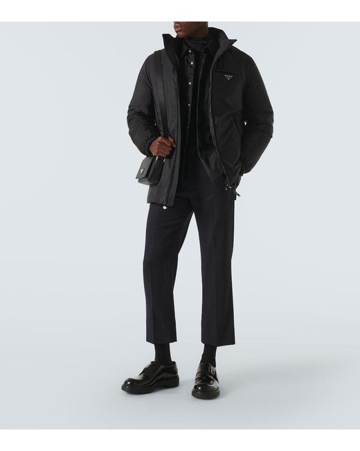 Prada Wattierte Jacke Aus Re-Nylon in Black für Herren