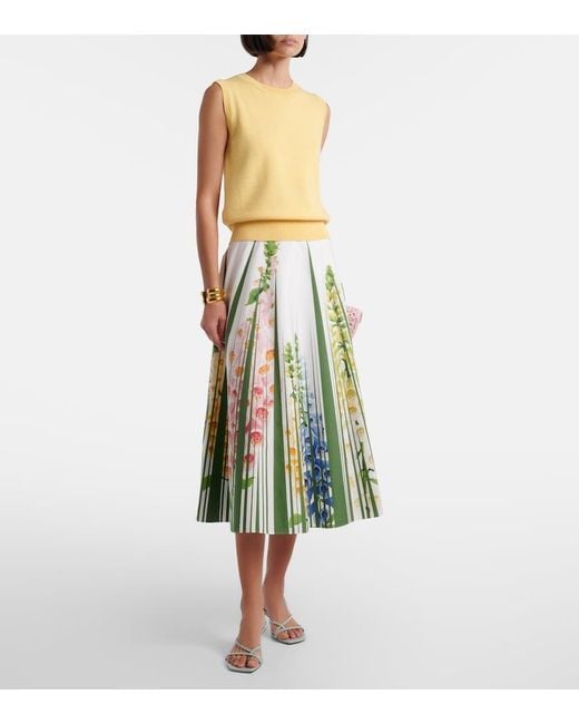 Oscar de la Renta Yellow Virgin Wool Sweater Vest