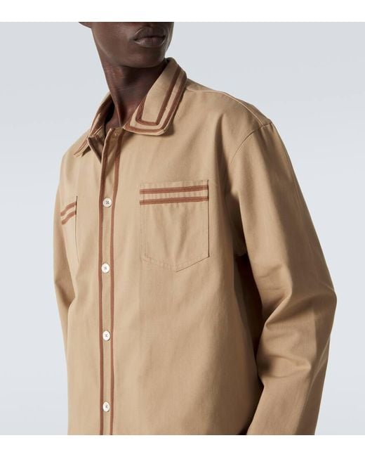 Bode Natural Cotton Twill Overshirt for men