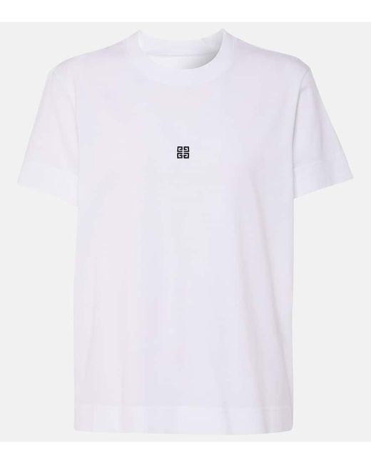 Camiseta de jersey de algodon con 4G Givenchy de color White